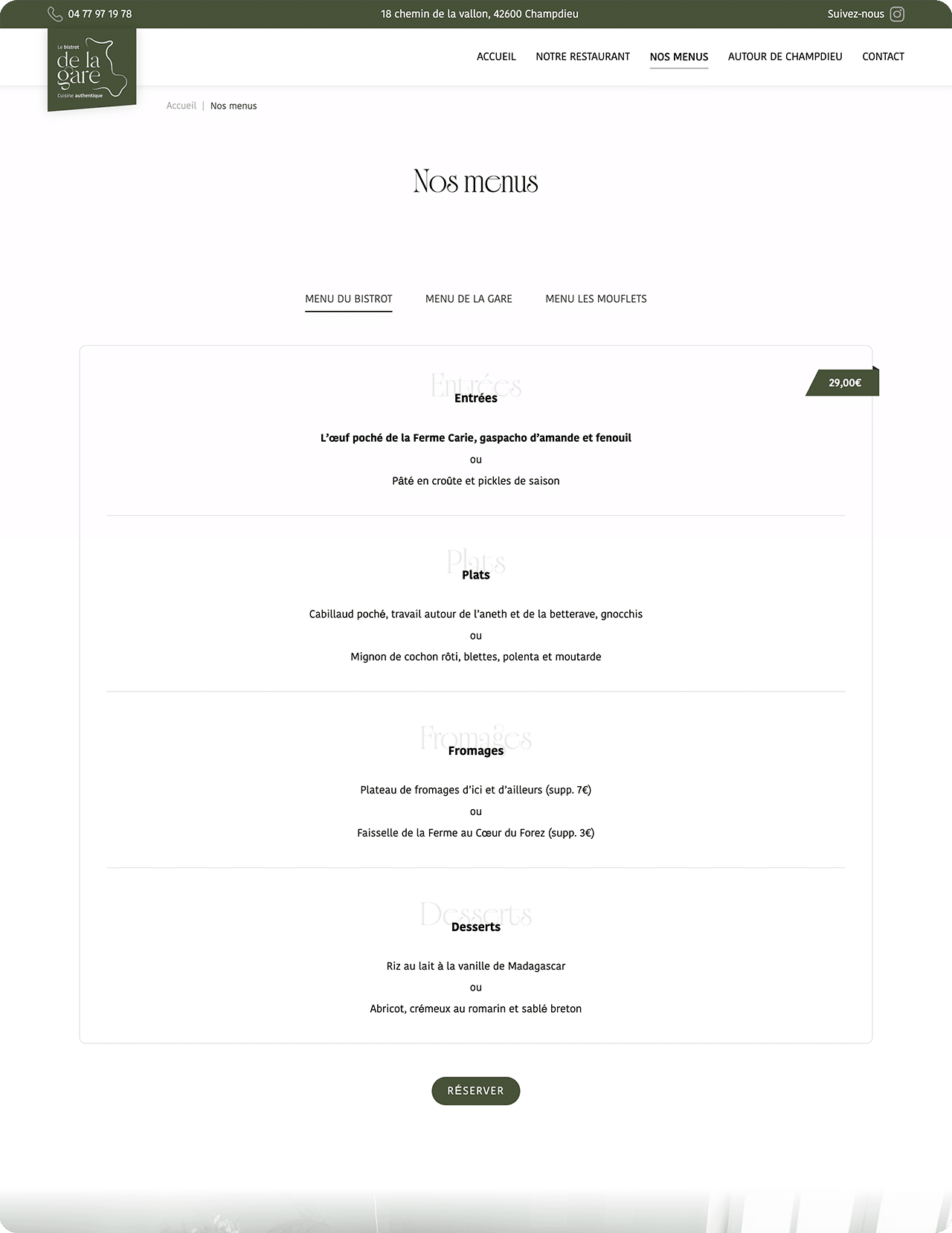 Menus
